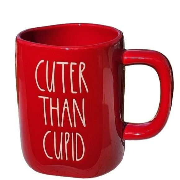 Rae Dunn Cuter Than Cupid Valentin‎ es Day Red Ceramic Coffee Mug 16 Oz - Picture 1 of 12